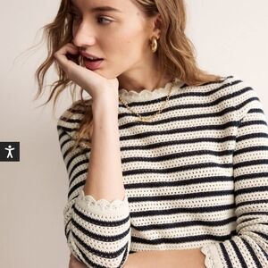 Striped Crochet Sweater